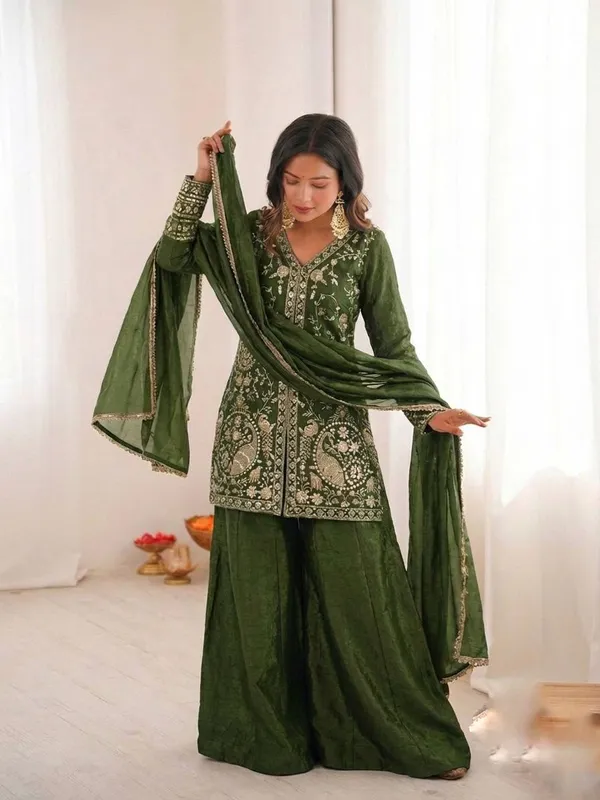 Green_Embroidered_Ethnic_Sharara_Set_for_Women
