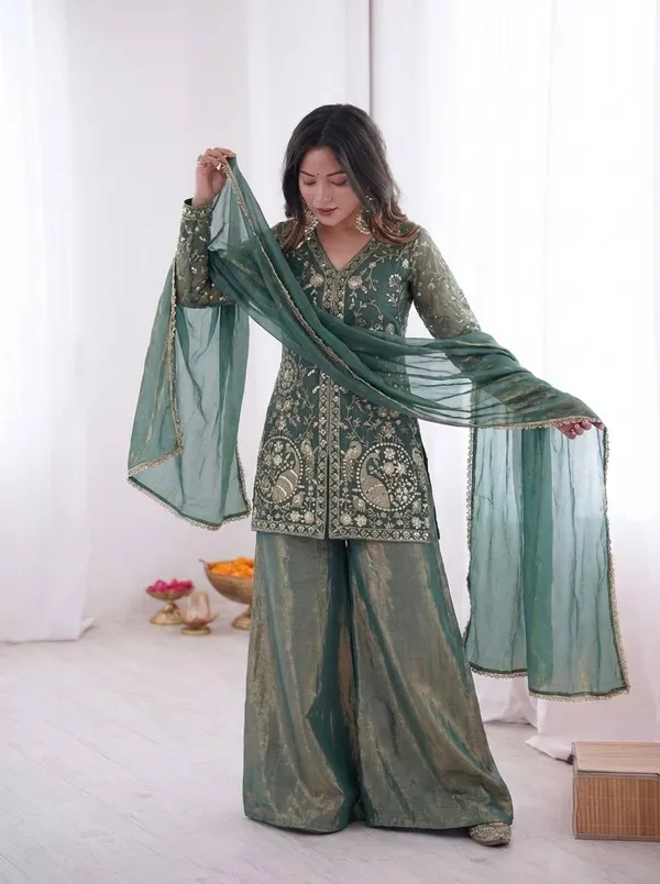 Green_Embroidered_Sharara_for_Women