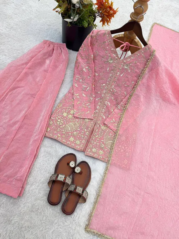 Pink_Embroidered_Sharara_Set_For_Women