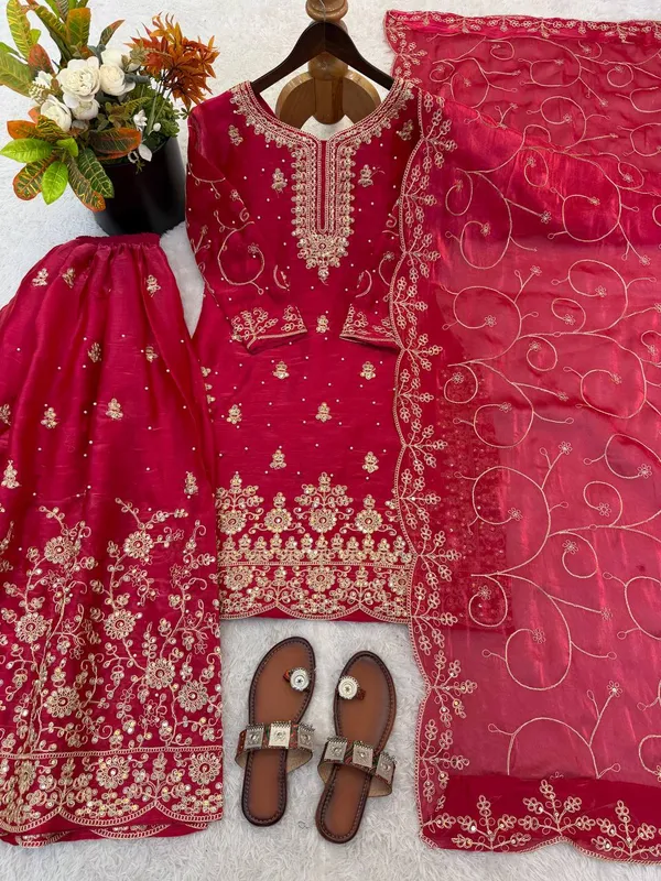 Maroon_Embroidered_Sharara_Suit_Set_for_Women