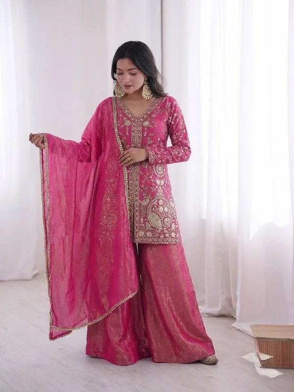 Pink_Embroidered_Kurta_Sharara_Set_With_Dupatta_for_Women