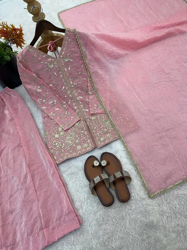 Pink_Embroidered_Sharara_Set_For_Women