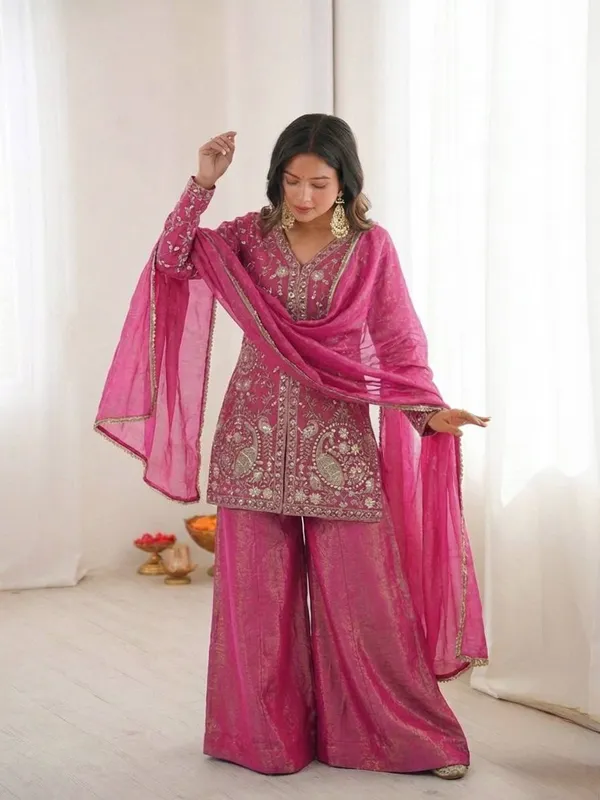 Pink_Embroidered_Kurta_Sharara_Set_With_Dupatta_for_Women