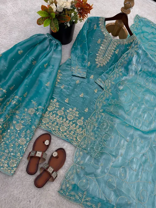Teal_Embroidered_Straight_Sharara_Set_for_Women