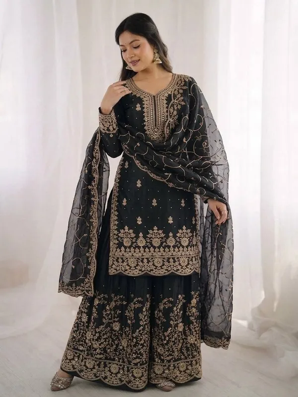 Black_Embroidered_Sharara_Suit_Set_for_Women