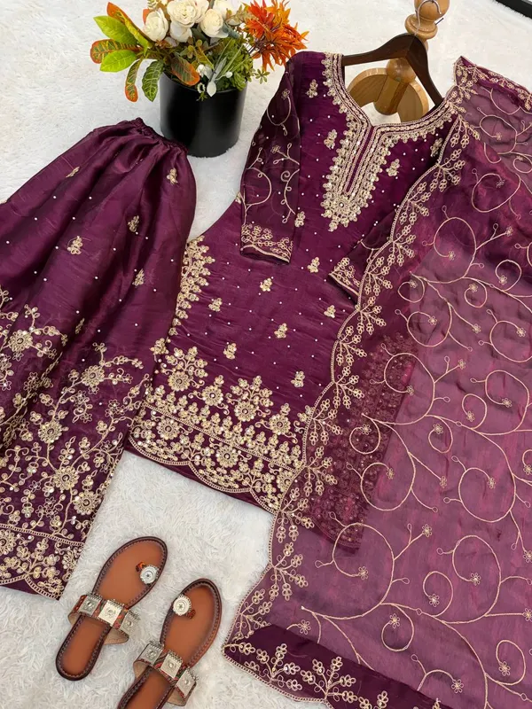 Purple_Embroidered_Sharara_Suit_Set_For_Women