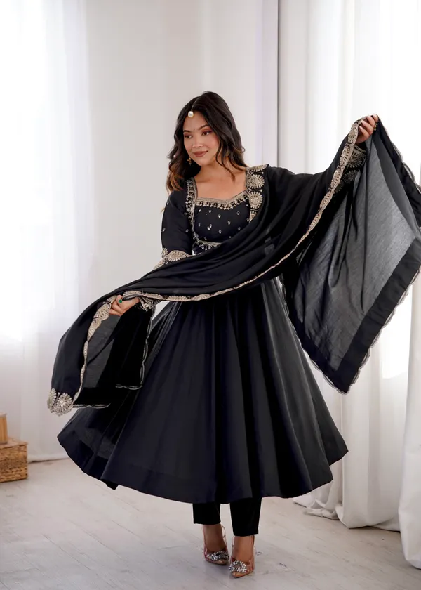 Noorjahan_Elegant_Black_Roman_Silk_Embroidered_Anarkali_Suit_Set