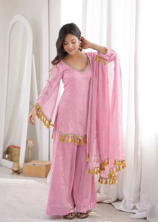 Pink_Embellished_Kurta_Palazzo_Set_For_Women