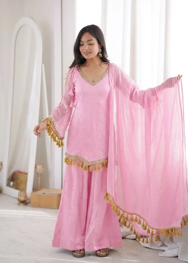 Pink_Embellished_Kurta_Palazzo_Set_For_Women