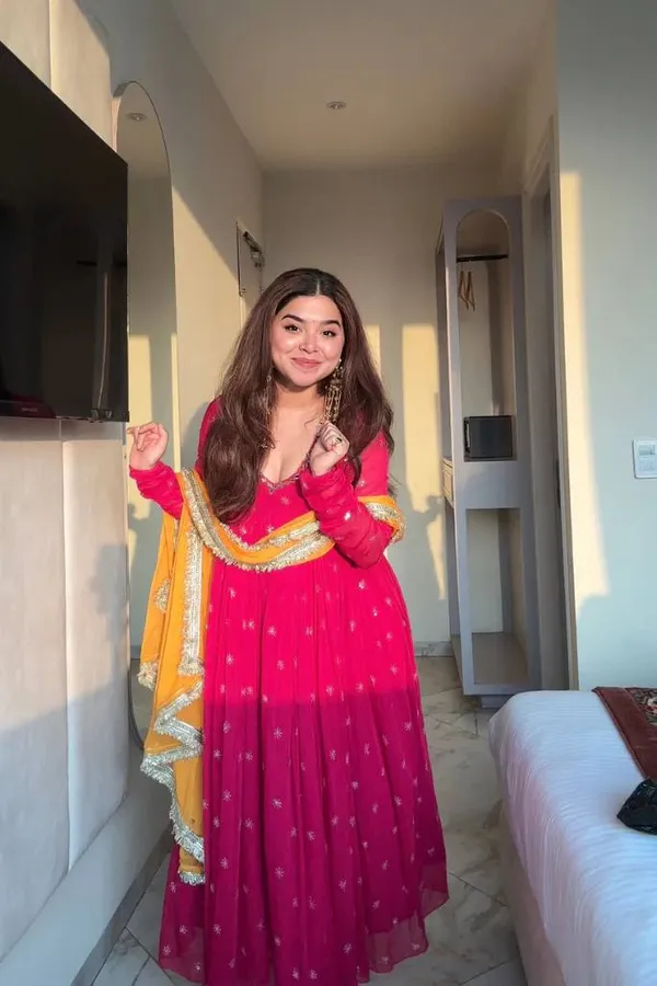 Pink_Embellished_Anarkali_Set_With_Yellow_Dupatta_for_Women