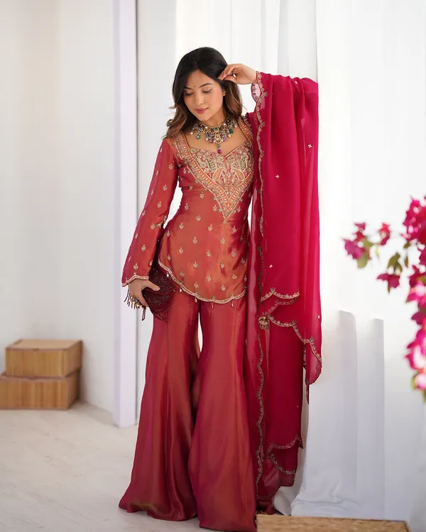 Maroon_Embroidered_Sharara_Suit_Set_for_Women