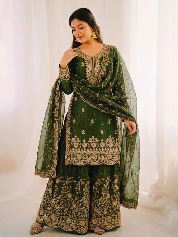 Green_Embroidered_Sharara_Suit_Set_for_Women