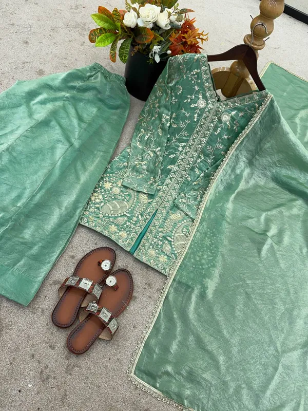 Green_Velvet_Embroidered_Sharara_Suit_Set_for_Women