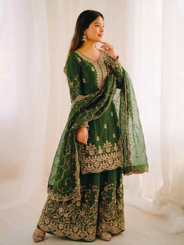 Green_Embroidered_Sharara_Suit_Set_for_Women
