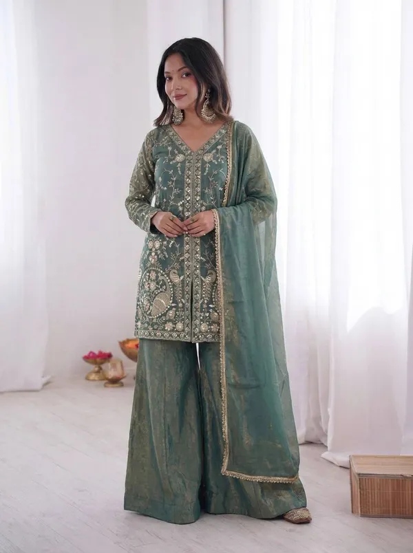 Green_Embroidered_Sharara_for_Women