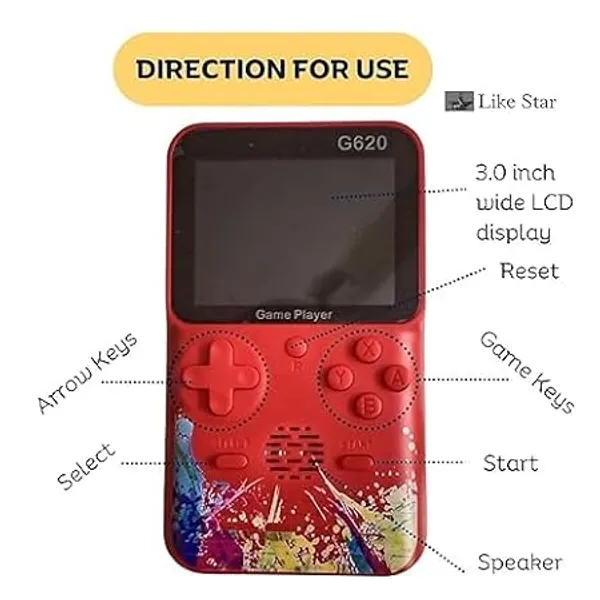 NextTech_Red_G620_Handheld_Game_Player_-_Retro_Portable_Video_Game_Console_with_Built-In_Classic_Games_for_Kids_&_Adults,_TV_Output_Support