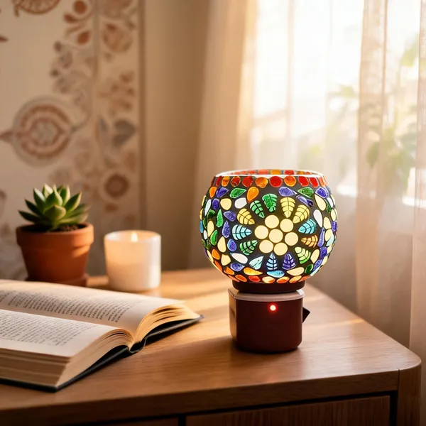 Abs_Plastic_Mosaic_Floral_Plug-In_Decorative_LED_Night_Lamp