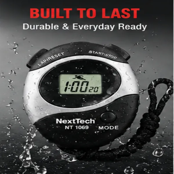 NextTech_NT_1069_Digital_Stopwatch_Timer_with_Large_LCD_Display,_Clock,_Date_&_Alarm_-_Handheld_Sports_Stop_Watch_for_Coaches,_Runners,_Referees,_Gym_&_Kids_Training