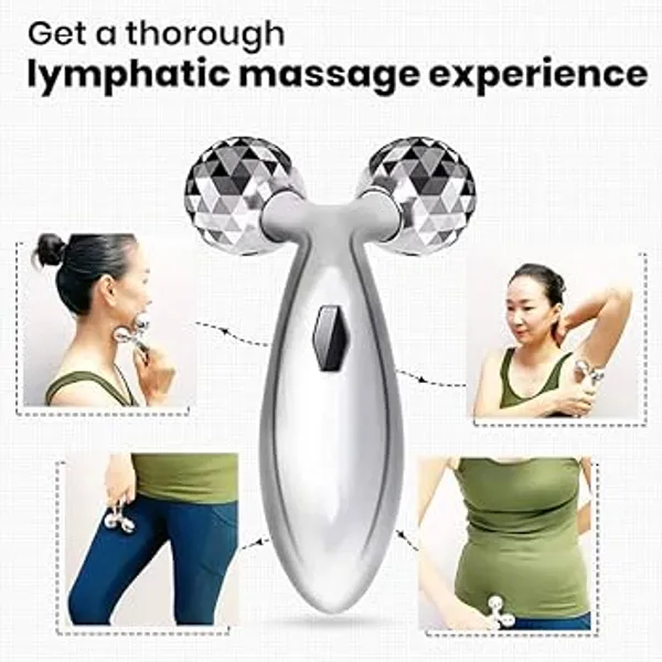 NextTech_Silver_Double_Ball_Facial_and_Body_Massage_Roller_-_Handheld_Manual_Massager_for_Face,_Neck_&_Full_Body_Relaxation