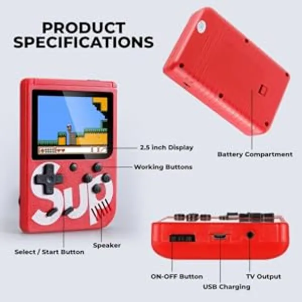 NextTech_Red_Retro_Handheld_Game_Console_with_400_Built-In_Games_-_Portable_Video_Game_Player_for_Kids_&_Adults,_TV_Output_Support,_Travel_Friendly_Gift