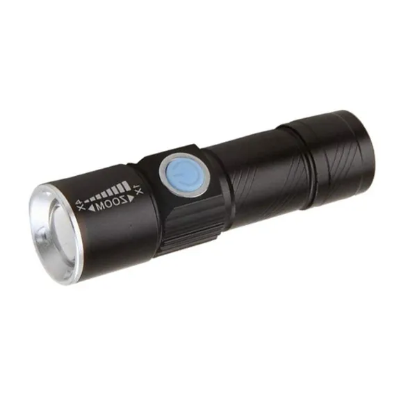 NextTech_Black_USB_Rechargeable_Mini_LED_Torch_-_Compact_Pocket_Flashlight_for_Camping,_Emergency,_Outdoor_&_Everyday_Carry