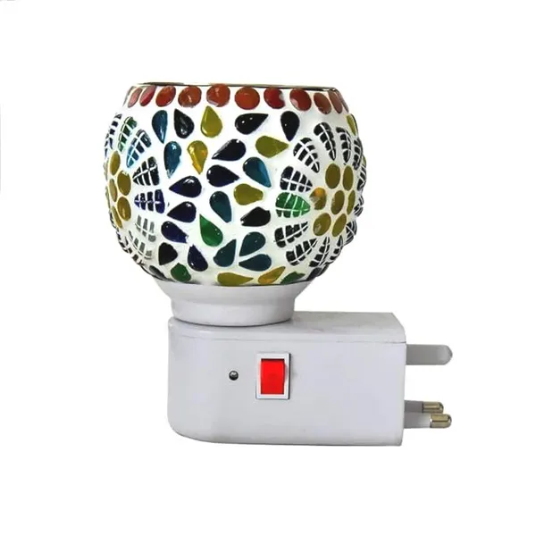 NextTech_Glass_Mosaic_Pattern_Plug-In_Aroma_Lamp_-_Decorative_Essential_Oil_Night_Light_for_Home,_Bedroom_&_Relaxation