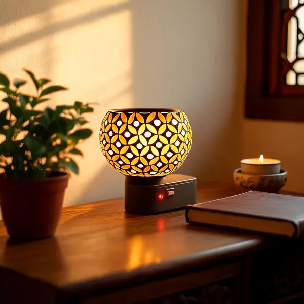 Abs_Plastic_Mosaic_Floral_Cut-Out_Spherical_Night_Lamp