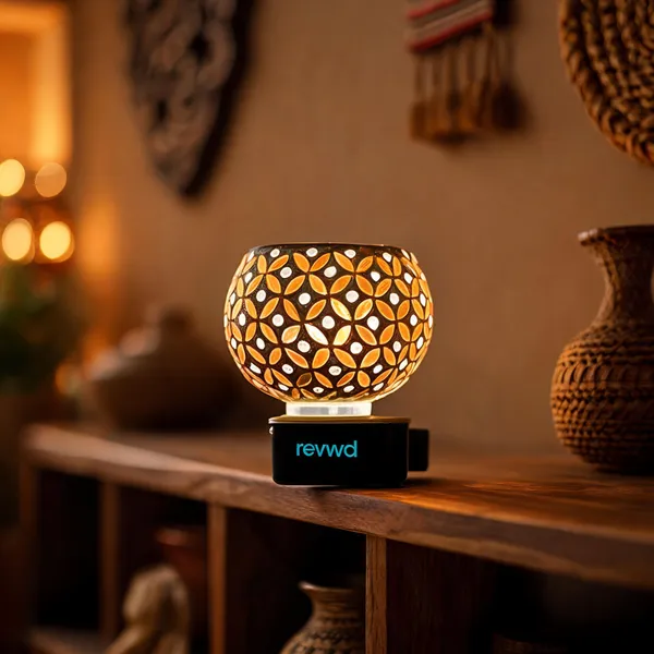 Abs_Plastic_Decorative_Mosaic_Floral_Plug-In_LED_Night_Lamp
