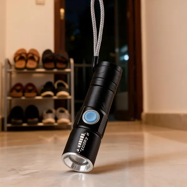 Nexttech_Black_Usb_Rechargeable_Mini_LED_Torch_-_Compact_Pocket_Flashlight_For_Camping,_Emergency,_Outdoor_&_Everyday_Carry