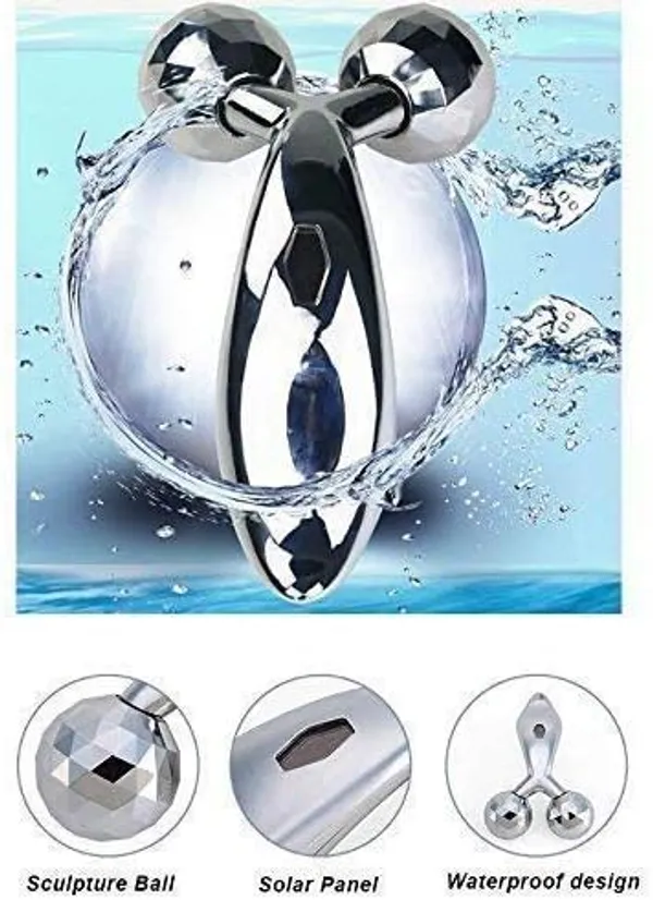 NextTech_Chrome_Four_Ball_Manual_Body_Massager_-_Handheld_Roller_for_Back,_Neck_&_Full_Body_Relaxation,_Deep_Tissue_Massage_Tool