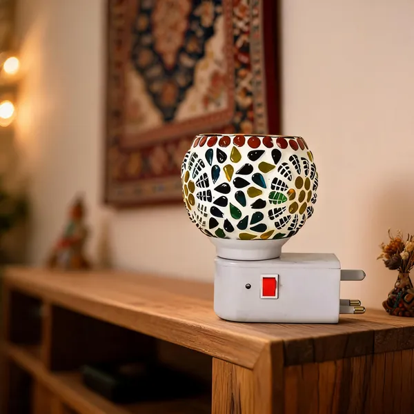 Abs_Plastic_Mosaic_Glass_Plug-In_Aroma_Essential_Oil_Night_Lamp