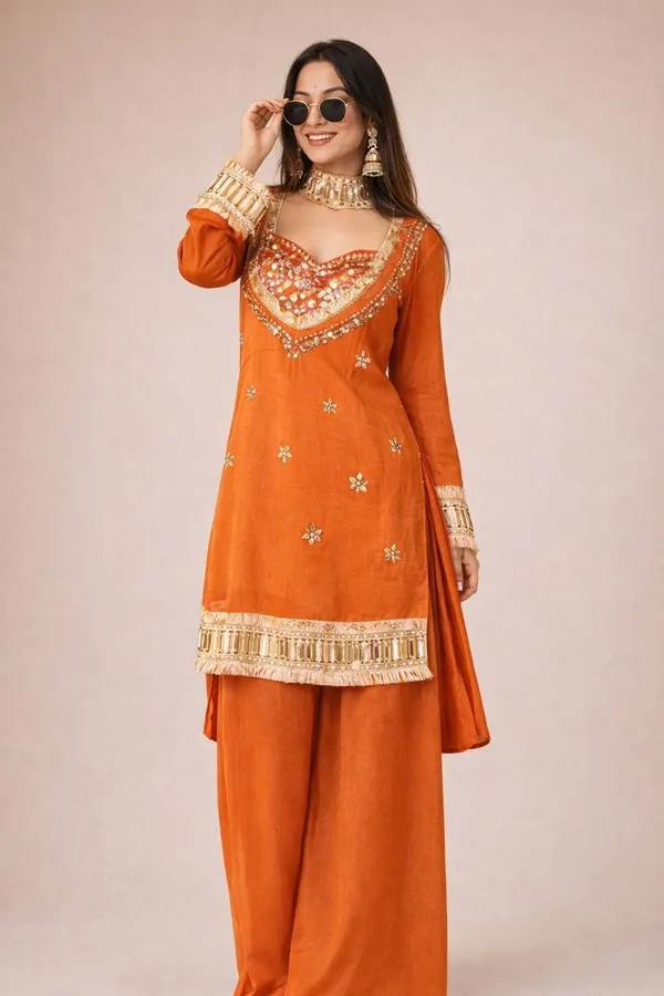 Orange_Embellished_Straight_Kurta_Set_for_Women