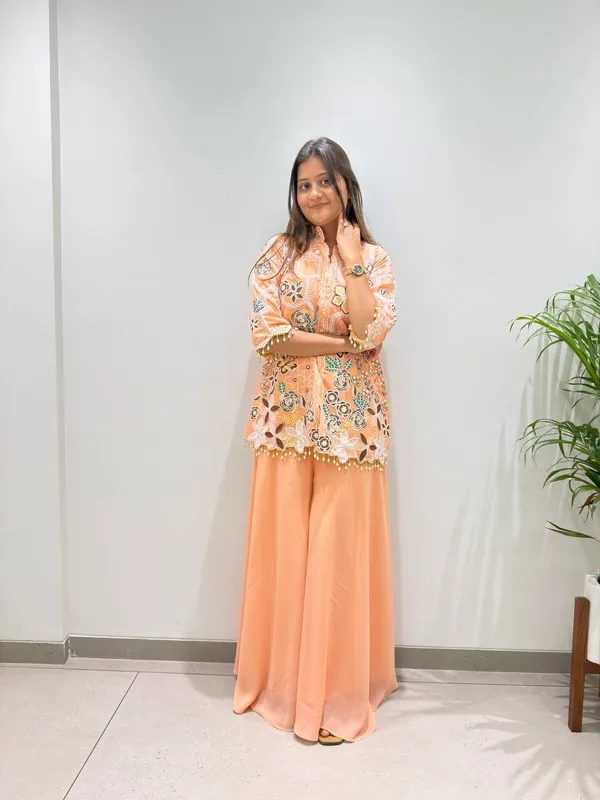 Peach_Embroidered_Kurta_Palazzo_Set_for_Women