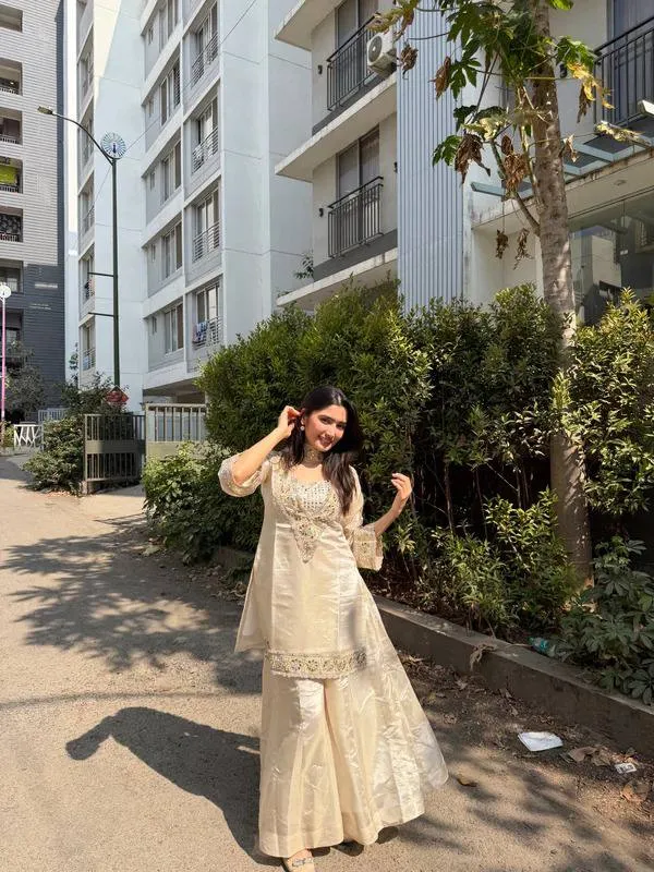 Cream_Embroidered_Ethnic_Suit_Set_For_Women