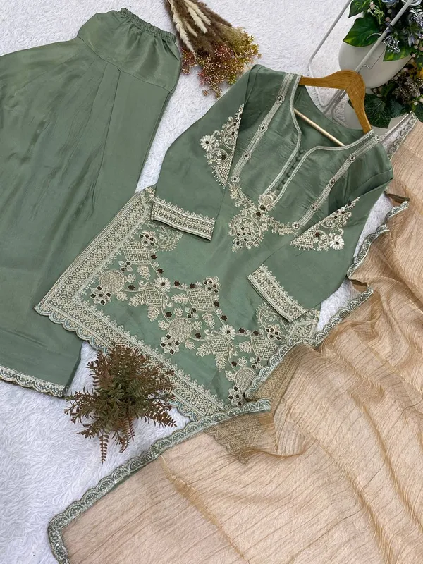 Sage_Green_Embroidered_Kurta_Set_For_Women