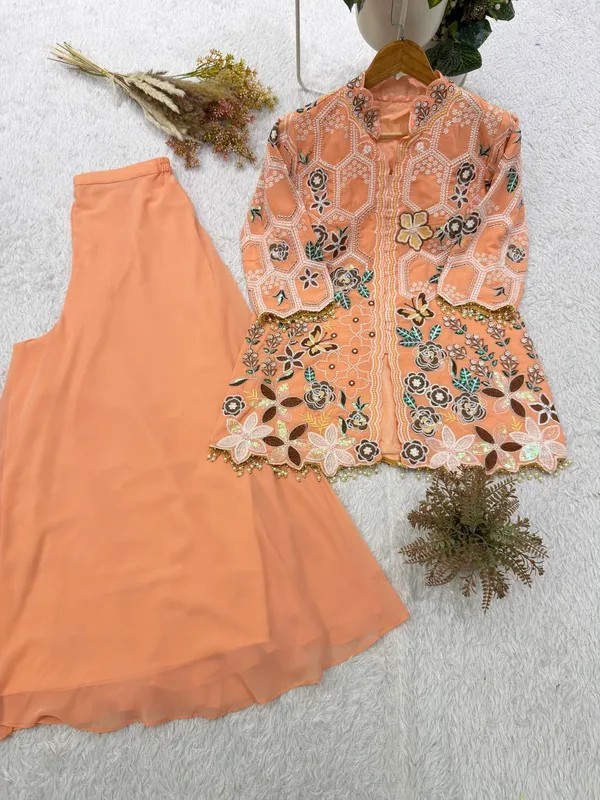 Peach_Embroidered_Kurta_Palazzo_Set_for_Women
