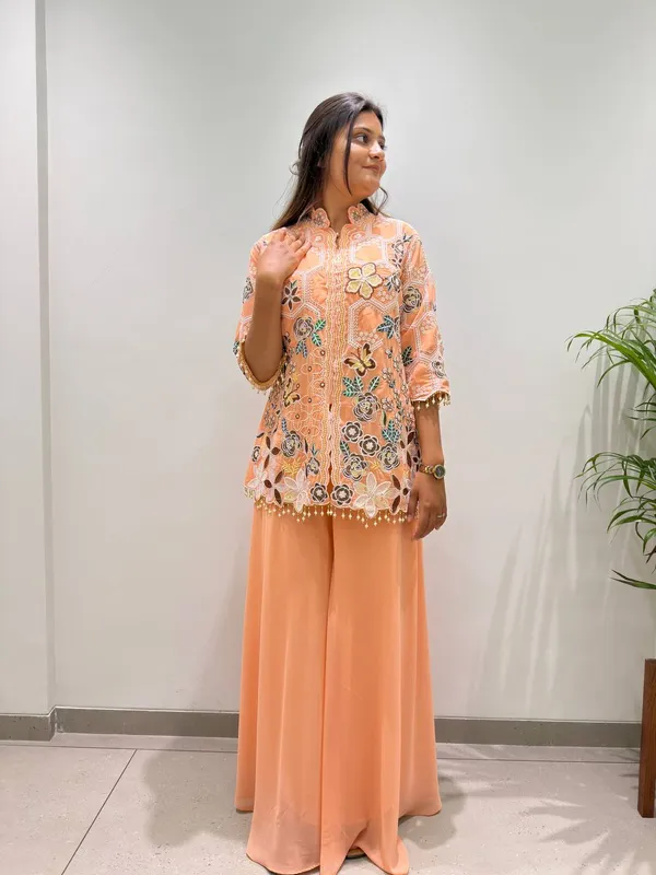 Peach_Embroidered_Kurta_Palazzo_Set_for_Women
