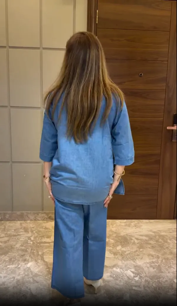 Blue_Cotton_Denim_Straight_Embroidered_Kurta_Set_For_Women
