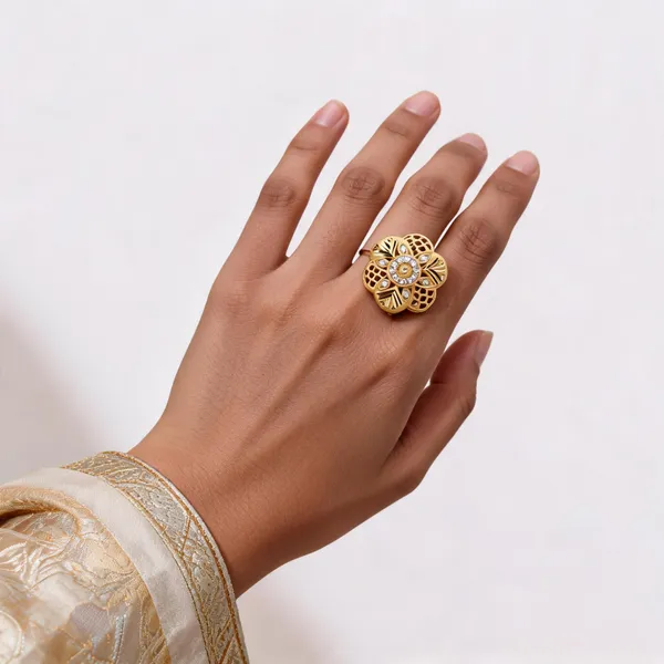 Gold_Brass_Openwork_Floral_Layered_Statement_Ring_For_Women