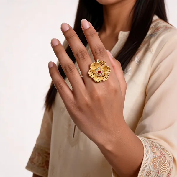 Gold_Brass_Openwork_Floral_Red_Stone_Studded_Ring_For_Women