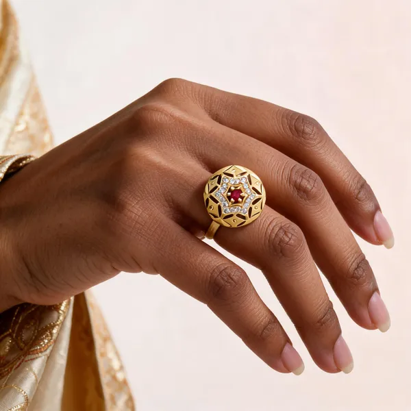 Gold_Brass_Geometric_Red_Stone_Studded_Statement_Ring_For_Unisex