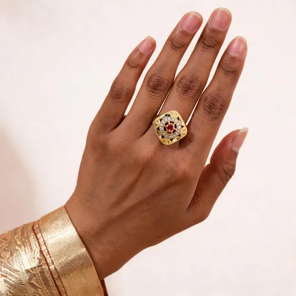 Gold_Brass_Red_Stone_Embellished_Statement_Ring_For_Men