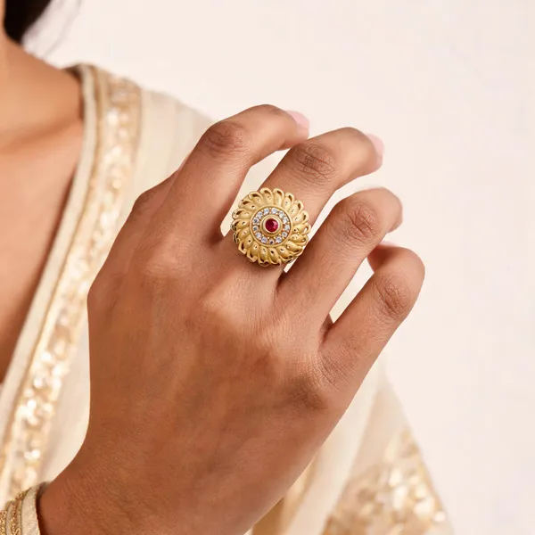 Gold_Brass_Floral_Red_Stone_Studded_Broad_Statement_Ring_For_Women