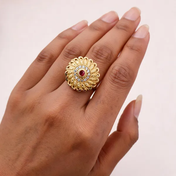 Gold_Brass_Floral_Red_Stone_Studded_Broad_Statement_Ring_For_Women