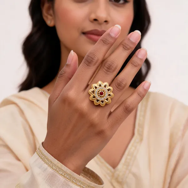 Gold_Brass_Floral_Openwork_Ring_For_Women
