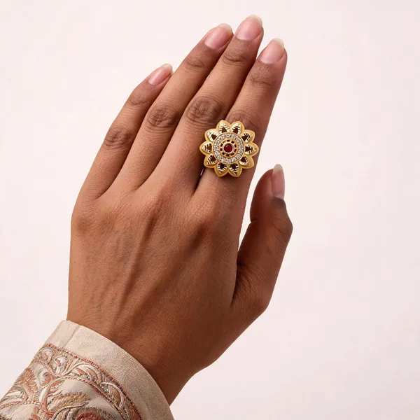 Gold_Brass_Floral_Openwork_Ring_For_Women
