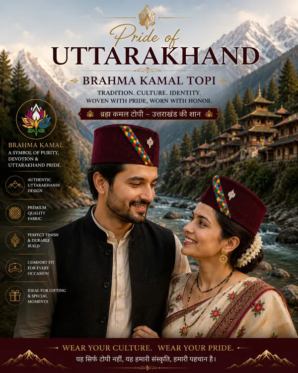 Maroon_Woven_Traditional_Uttarakhand_Topi_for_Men_And_Women