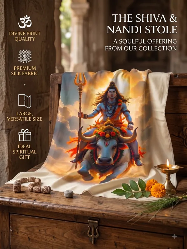 Multicolor_Silk_Shiva_Nandi_Printed_Stole_for_Devotees