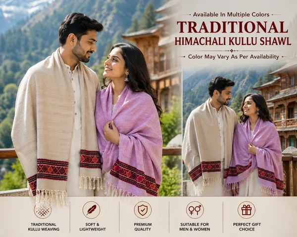 Pink_Arcaline_Wool_Woven_Traditional_Kullu_Shawl_ForMen_or_Women