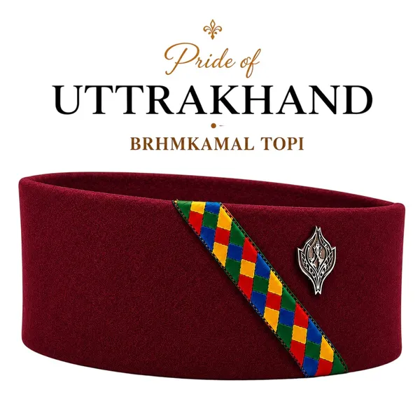 Maroon_Woven_Traditional_Uttarakhand_Topi_for_Men_And_Women
